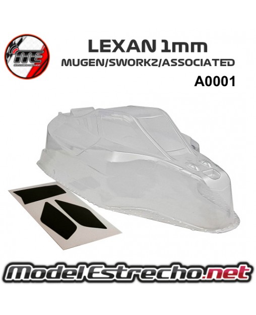 CARROCERIA LEXAN 1mm MUGEN / SWORKZ / ASSOCIATED