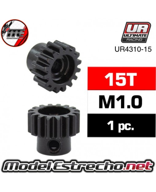 PIÑON 15T MODULO 1 EJE 5mm ACERO

Ref: UR4310-15