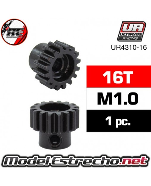 PIÑON 16T MODULO 1 EJE 5mm ACERO

Ref: UR4310-16