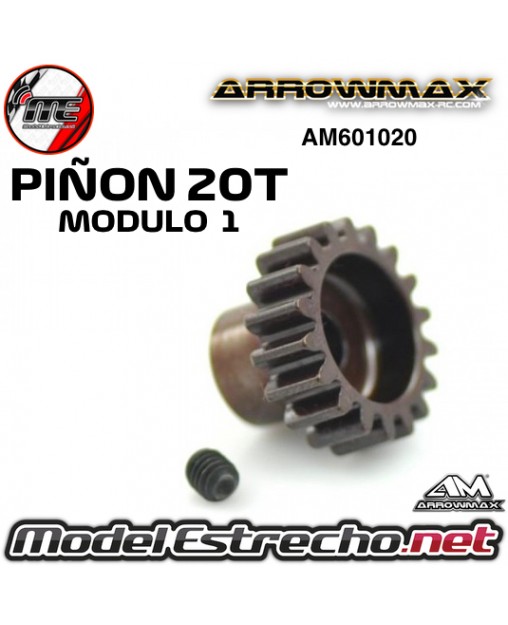 PIÑON 20T Mod. 1 EJE 5mm ARROWMAX

Ref: AM601020