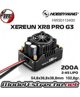 HOBBYWING XERUN XR8 PRO G3 200A 2-4s LIPO HW30113400