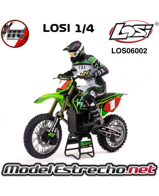LOSI 1/4 PROMOTE MX MOTORCYCLE RTR PROCRICUIT TRAE BATERIA Y CARGADOR
