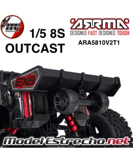 ARRMA OUTCAST 1/5 4X4 8S BLX EXB STUN TRUCK BRUHLESS RTR ARA5810V2T1