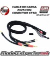 CABLE DE CARGA  2X2S DE 60CM CON CONECTOR XT60 A BANANA 4/5mm UR46504-XT