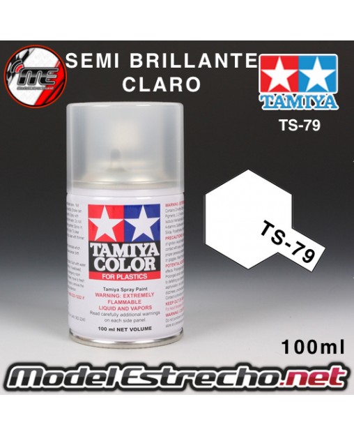 TS-79 SPRAY SEMI BRILLANTE CLARO 100ml TAMIYA PLASTICO

Ref: TS-79