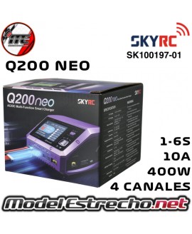 CARGADOR SKYRC BALANCEADOR Q200 NEO LIPO 1-6S 10A 200W AC 4 SALIDAS