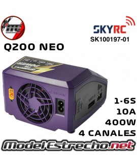 CARGADOR SKYRC BALANCEADOR Q200 NEO LIPO 1-6S 10A 200W AC 4 SALIDAS
