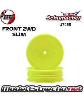 LLANTA DELANTERA SLIM 1/10 2WD AMARILLA SCHUMACHER 12mm (2U.) U7455