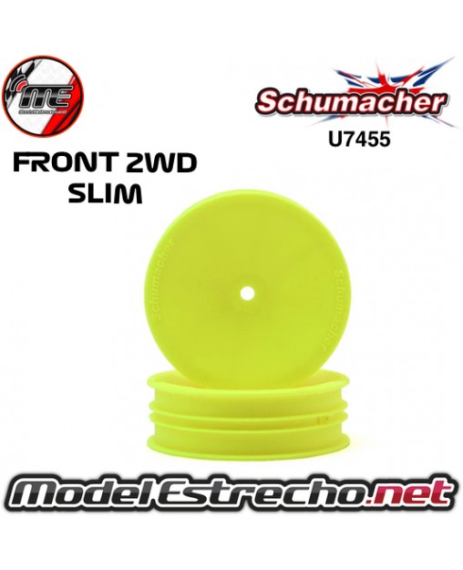 LLANTA DELANTERA SLIM 1/10 2WD AMARILLA SCHUMACHER 12mm (2U.) U7455
