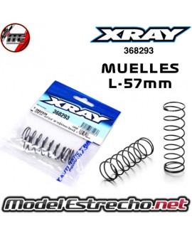 MUELLES TRASEROS XRAY 1/10 4WD L-57mm 3 DOTS (2U.)
