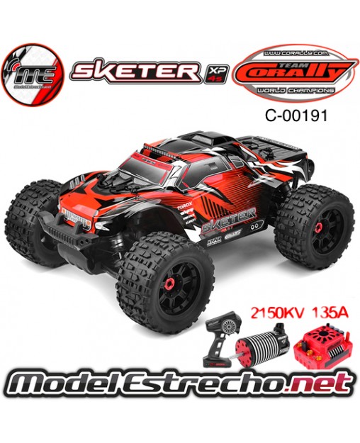 TEAM CORALLY SKETER XL4S MONTER TRUCK EP RTR BRUSHLESS POWER 4S