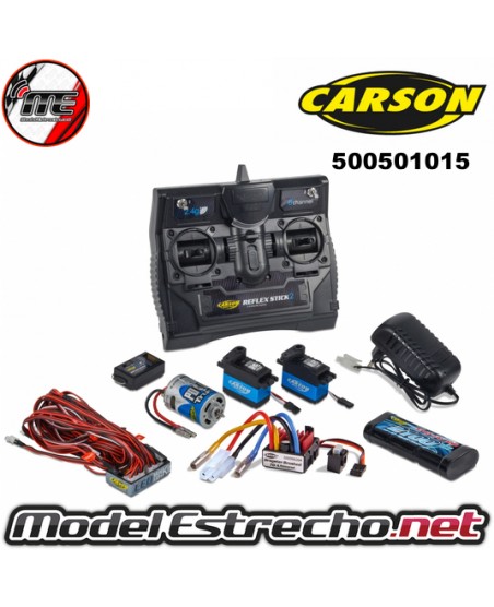 EMISORA CARASON REFLEX STICK TRUCK SET 2.4Ghz 6 CANALES ( LUCES, SERVOS,BATERIA, CARGADOR, MOTOR,ETC )