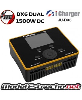 CARGADOR ICHARGER DX6 DUO 50A 1500W 1-6S LIPO 32A ju-dx6