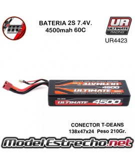 BATERIA ULTIMATE LIPO STICK 7.4v. 4500MAH 60C DEANS UR4423