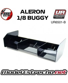 ALERON TRASERO PLASTICO 1/8 BUGGY NEGRO ULTIMATE UR6501-B