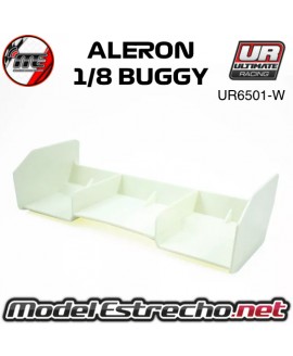 ALERON TRASERO PLASTICO 1/8 BUGGY BLANCO ULTIMATE UR6501-W