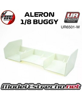 ALERON TRASERO PLASTICO 1/8 BUGGY BLANCO ULTIMATE UR6501-W