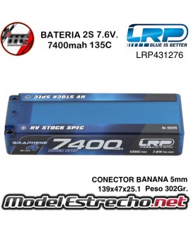 BATEREIA LRP 2S 7.6v. 7400MAH 135C GRAPHENE-4 HV LRP431276