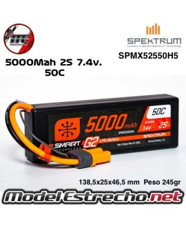 BATERIA 5000MAH 50C 7.4v. 2S CARCASA DURA