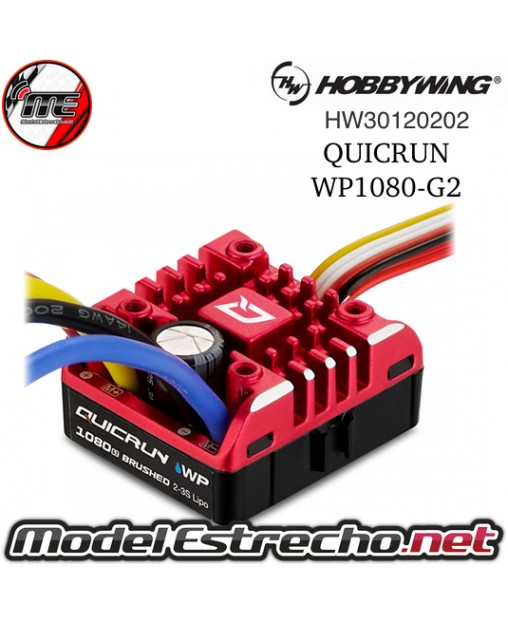 HOBBYWING QUICRUN 1080 WP 80A. CRAWLER BRUSHED ESC 1:8 & 1:10