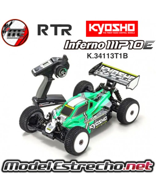 KYOSHO INFERNO MP10e 1/8 RC BRUSHLESS EP READYSET RTR T1 GREEN K.34113T1B