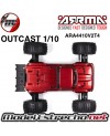 ARRMA OUTCAST 1/10 4x4 4S V2 BLX STUNT TRUCK RTR ROJO ARA4410V2T4