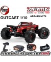 ARRMA OUTCAST 1/10 4x4 4S V2 BLX STUNT TRUCK RTR ROJO ARA4410V2T4