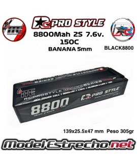 PRO STYLE 7500mha 7,4v 120C 2S2P HardCase Lipo