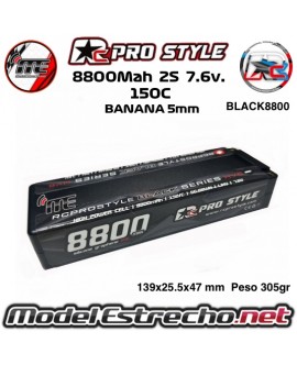 PRO STYLE 7500mha 7,4v 120C 2S2P HardCase Lipo