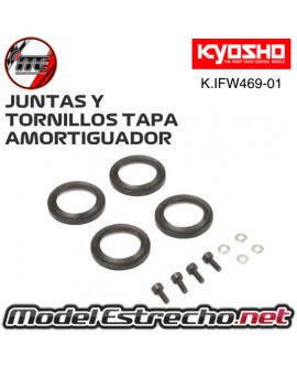 JUNTAS Y TORNILLOS TAPA AMORTIGUADOR KYOSHO INFERNO MP9 TKI4 MP10 K.IFW469-01