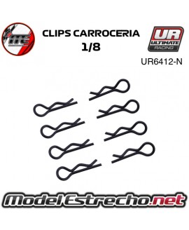 CLIPS CARROCERIA 1/8 L+R NEGRO ( 8U.)

Ref: UR6412-N
