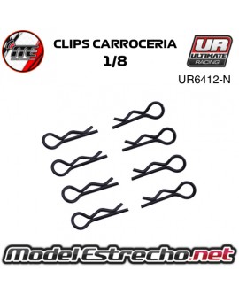CLIPS CARROCERIA 1/8 L+R NEGRO ( 8U.)

Ref: UR6412-N