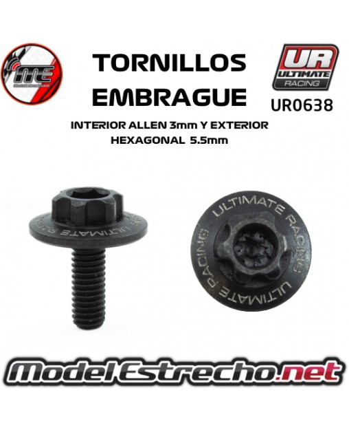 TORNILLO EMBRAGUE EN ACERO DE ALTA CALIDAD ULTIMATE (2U.) UR0638