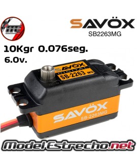 SERVO SAVOX SB2263MG PERFIL BAJO 10Kg. 0.076Seg 6.0v SB2263MG