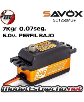 SERVO SAVOX SC1252MG+ PERFIL BAJO 7kg/0.07seg 6.0v SC1252MG