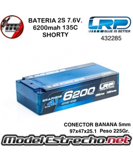 BATERIA LRP SHORTY 7.6v. LIPO HV 6200mah GRAPHENE 135c/65c