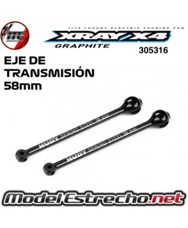 EJE DE TRANSMISIÓN XRAY X4 ECS BB 58mm 305316