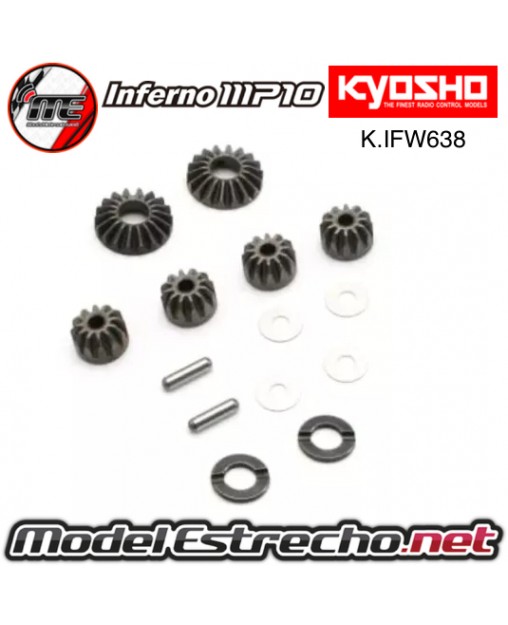 PIÑONES DIFERENCIAL  (12T, 18T CTR) KYOSHO INFERNO MP10 TKI3  K.IFW638