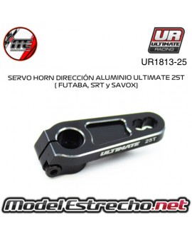 SERVO HORN DIRECCIÓN ALUMINIO ULTIMATE 25T ( FUTABA, SRT y SAVOX) UR1813-25