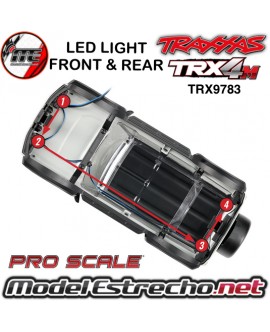 SET LUCES LED DELANTERO TRASERO BRONCO TRAXXAS 1/18