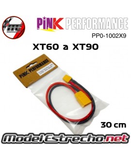 CABLE DE CARGA XT60 a XT90 30cm PINK PERFORMANCE PP0-1002X9