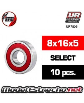 BALL BEARINGS, BLACK RUBBER SEALED (4X10X4MM) (2)