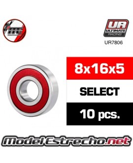 BALL BEARINGS, BLACK RUBBER SEALED (4X10X4MM) (2)