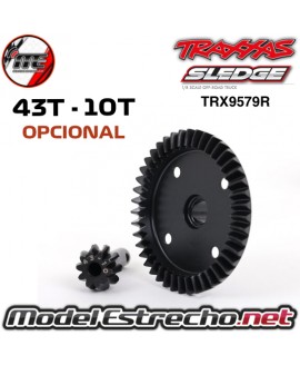 CORONA 43T PIÑON 10T OPCIONAL DELANTERO TRASERO TRAXXAS SLEDGE TRX9579R