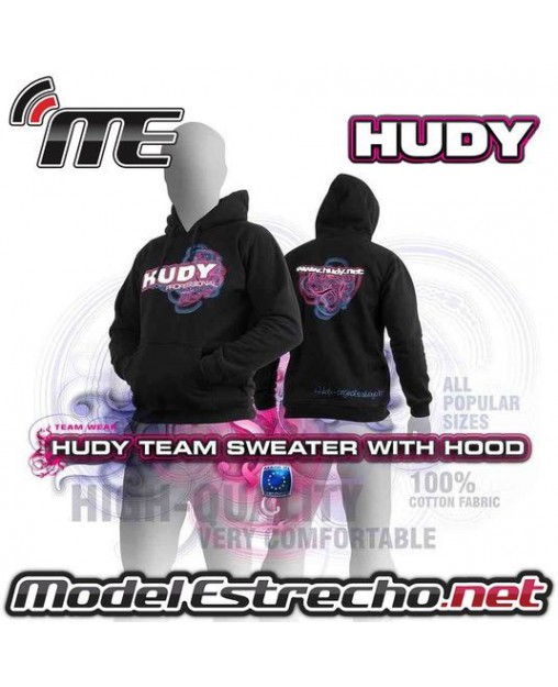 SUDADERA HUDY NEGRA CON CAPUCHA M