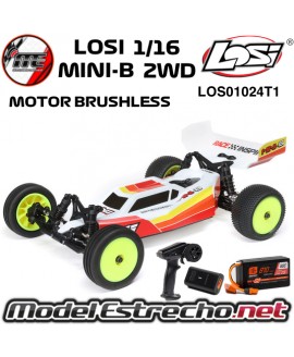LOSI 1/16 MINI-B BUGGY BRUSHLESS RTR ROJO LOS01024T1