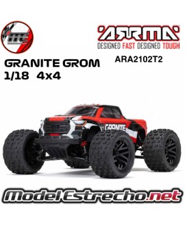 ARRMA 1/18 GRANITE GROM 4WD MT RTR ROJO ARA2102T2