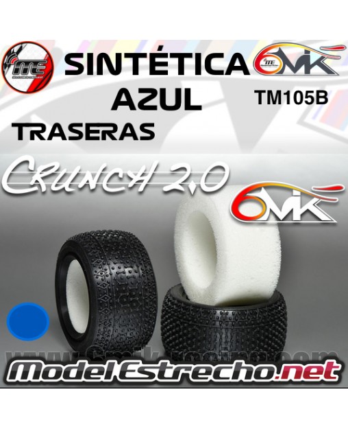 6MIK CRUNCH 2.0 1/10 TRASERA SINTÉTICA AZUL + INSERTO TM105B