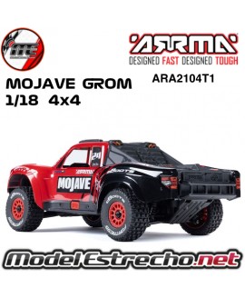 ARRMA MOJAVE GROM 1/18 DT MEGA 380 BRUSHED 4x4 RTR ROJO/NEGRO 
ARA2104T1