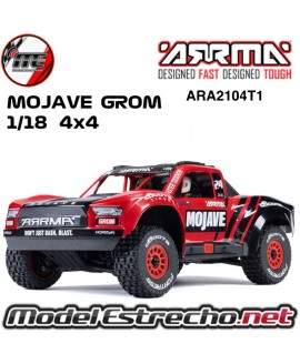 ARRMA MOJAVE GROM 1/18 DT MEGA 380 BRUSHED 4x4 RTR ROJO/NEGRO 
ARA2104T1